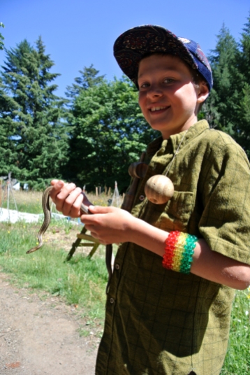 Edwin avec un gardener snake